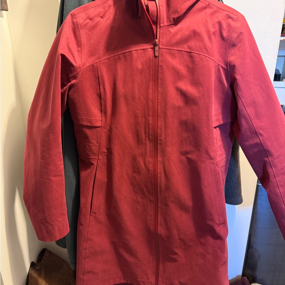 Lululemon Athletica Red Trench Coat
